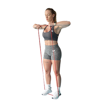 2. Remo al mentón con banda larga